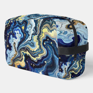 Vibrant Swirls of Blue and Gold 5 Dopp Kit