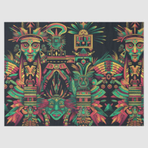 Vibrant Teal "Ancestral Paradigm" Unique Tissue Pa Paper