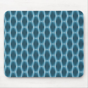 Vibrant Teal Metallic Ribbons Mousepad