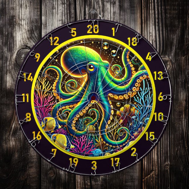 Vibrant Tentacles Octopus Dartboard (Creator Uploaded)