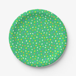 Vibrant Terrazzo Confetti Party Renewable Energy Paper Plate