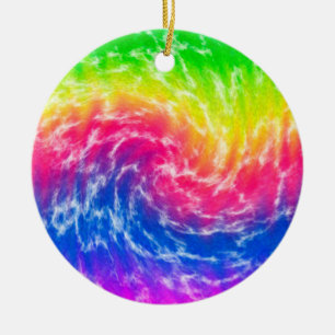 Vibrant Tie Dye Christmas Ornament