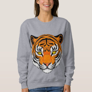 Vibrant Tiger Face Sweatshirt