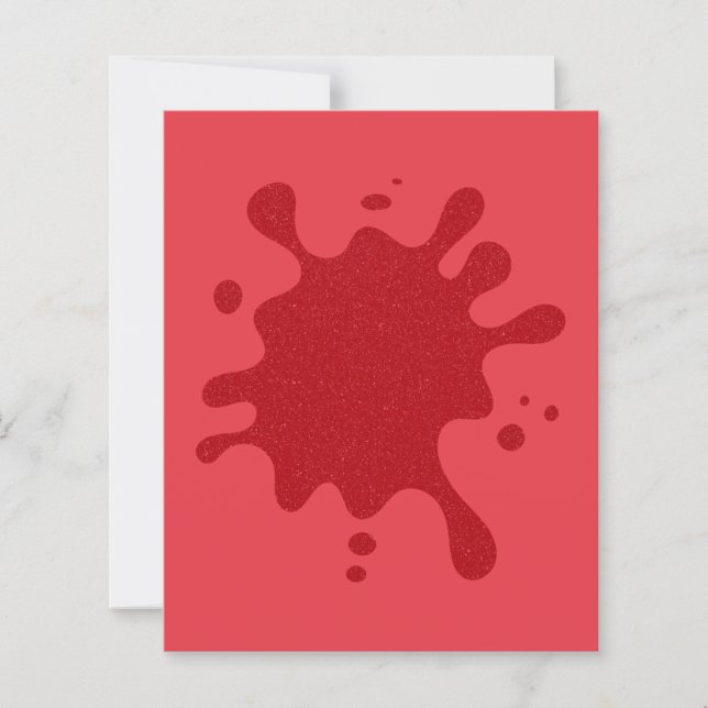Vibrant Tomato-Red Splash Flat Sheet – Customise (Front)