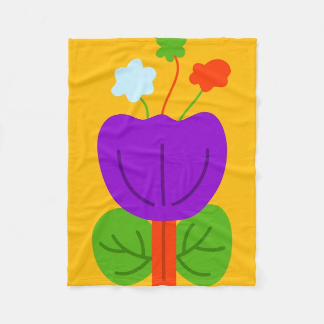 Vibrant Tones Fleece Blanket (Front)