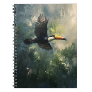 Vibrant Toucan Jungle Flight Art Notebook