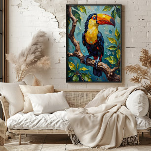 Vibrant Toucan Painting Poster
