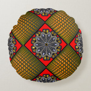 vibrant touch to your living space with this 16" r round cushion