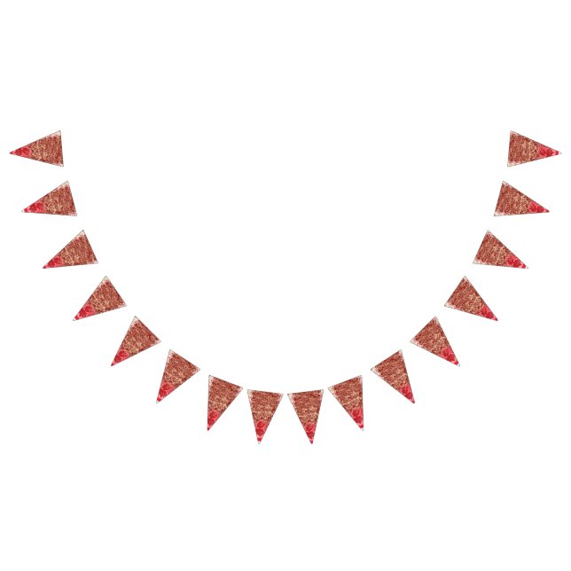 Vibrant traditional fabric featuring intricate flo bunting  (All)