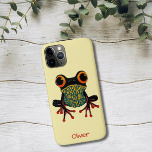 Vibrant Tree Frog Illustration iPhone 11 Pro Case