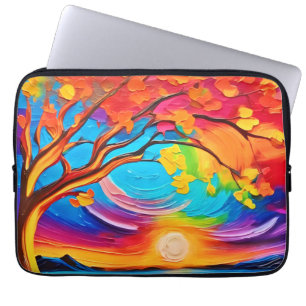 Vibrant Tree of Life Painting Laptop Sleeve