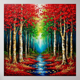 Vibrant Trees and Autumn Foliage Poster