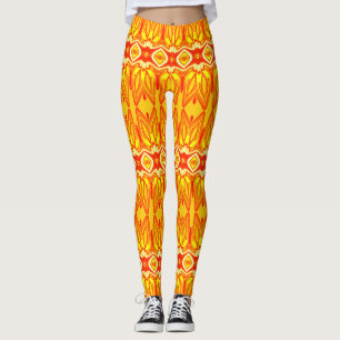 Vibrant trendy yellow colour"Ratti_Creative_Arts" Leggings