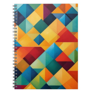 Vibrant Triangular Geometric Artwork Notebook