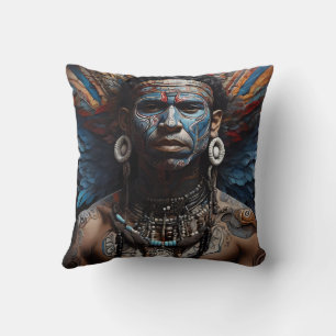 Vibrant Tribal Fusion Art Cushion