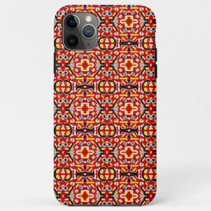 Vibrant Tribal Fusion Geometric Symmetry Pattern iPhone 11 Pro Max Case