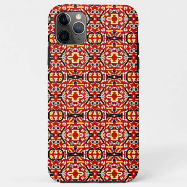 Vibrant Tribal Fusion Geometric Symmetry Pattern Case-Mate iPhone Case (Back)