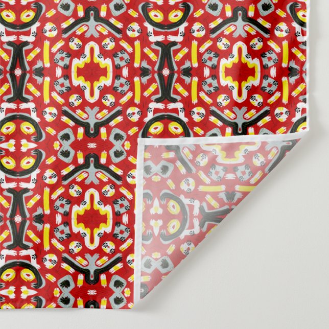 Vibrant Tribal Fusion Geometric Symmetry Pattern Tapestry (Detail)