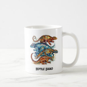 Vibrant Tribal Lizard Totem, custom Coffee Mug