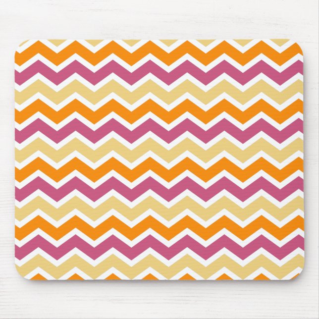 Vibrant Tribal ZigZag Mouse Pad (Front)