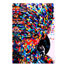 Vibrant Tropical Bird Wall Art in Expressionist