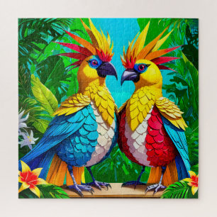 Vibrant Tropical Birds  Jigsaw Puzzle