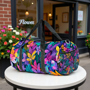 Vibrant Tropical Chromatic Jungle Duffle Bag