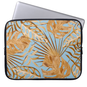 Vibrant Tropical Flowers: Colourful Seamless. Laptop Sleeve