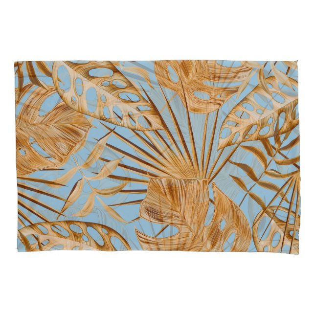 Vibrant Tropical Flowers: Colourful Seamless. Pillowcase (Front)