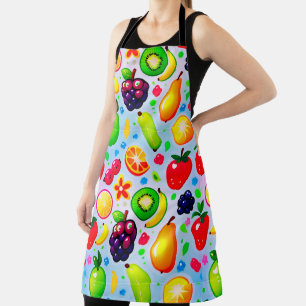 Vibrant Tropical Fruits Apron