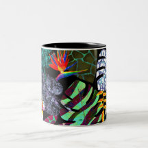 Vibrant Tropical Leaves and Flowers Pattern