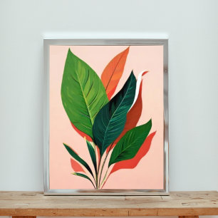 Vibrant Tropical Leaves Art Print
