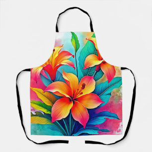 Vibrant Tropical Lilies: Summer Soul Apron
