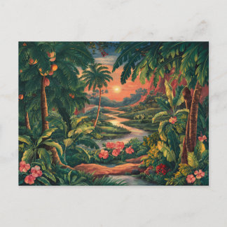 Vibrant Tropical Paradise Postcard