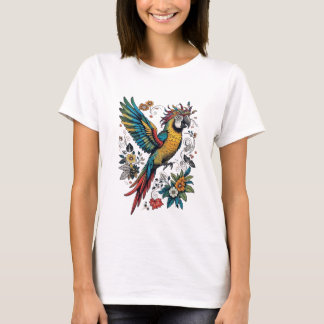 Vibrant Tropical Parrot  T-Shirt