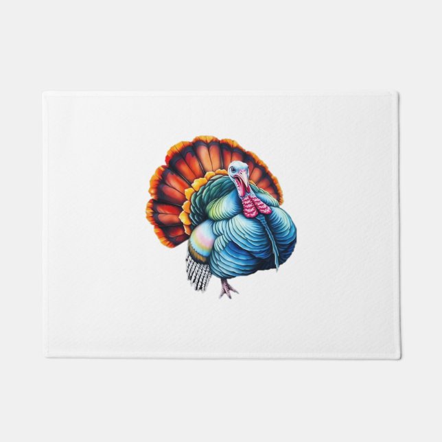 Vibrant Turkey Pride Art Classic T-Shirt Doormat (Front)