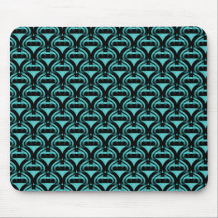 Vibrant Turquoise Retro Cool Mousepad