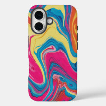 Vibrant Tye-Dye Marble Phone Case Design