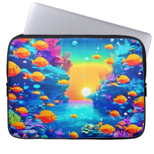 Vibrant Underwater Paradise Found Laptop Sleeve