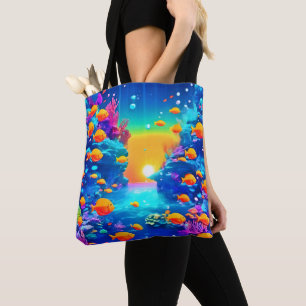 Vibrant Underwater Paradise Found Tote Bag