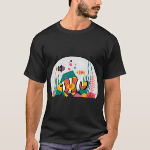 Vibrant Underwater Scene with Colourful Clown Fish T-Shirt