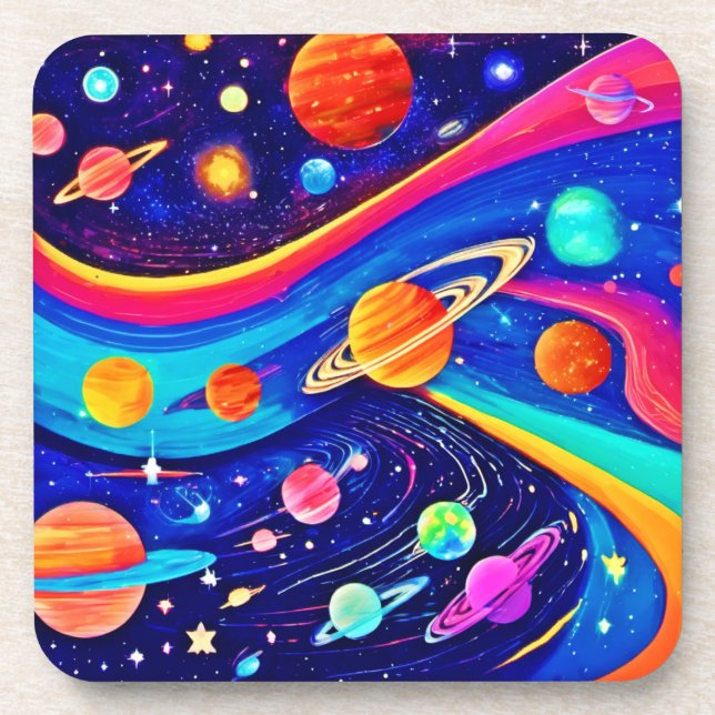 Vibrant Universe Art Coaster (Front)