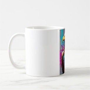 Vibrant Urban Street Art on Transparent Background Coffee Mug