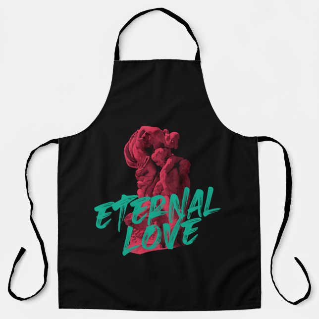 Vibrant, urban, trendy graphic design Eternal Love Apron (Front)