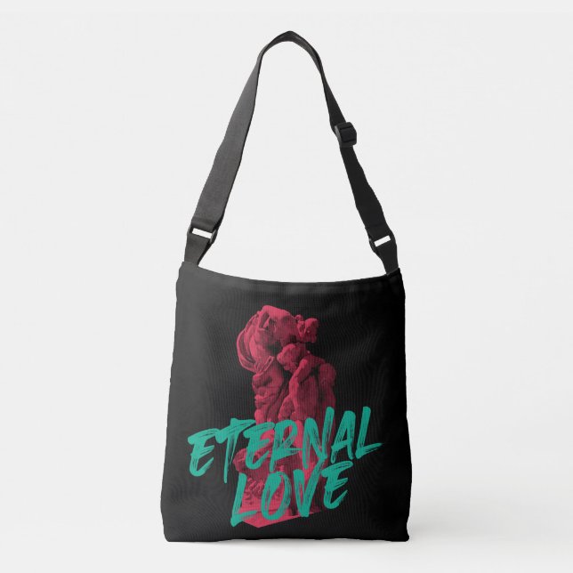 Vibrant, urban, trendy graphic design Eternal Love Crossbody Bag (Front)