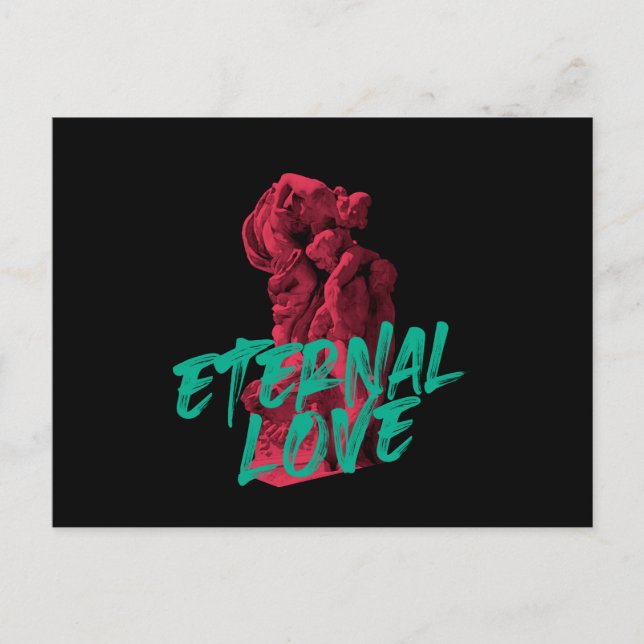 Vibrant, urban, trendy graphic design Eternal Love Postcard (Front)