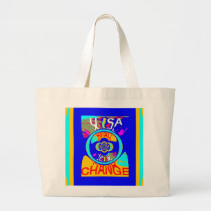 Vibrant USA Change: A Bold Statement Large Tote Bag