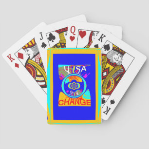 Vibrant USA Change: A Bold Statement Playing Cards