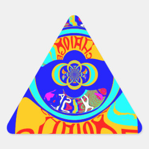 Vibrant USA Change: A Bold Statement Triangle Sticker