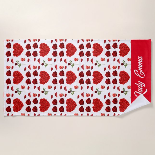 vibrant valentine heart  beach towel (Front)